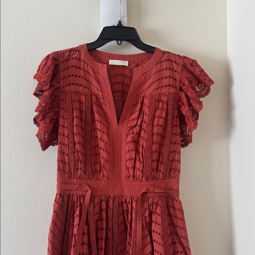 Ulla Johnson Olga Flutter Sleeve Midi Dress, Sizr 6, $499 - Picture 8 of 12